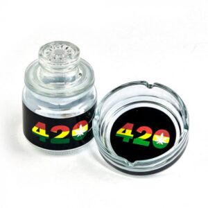 Rasta Ashtray and Stash Jar Set