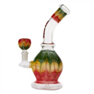 Thug Life Rasta Bubbler with Fixed Downstem | 9 Inch