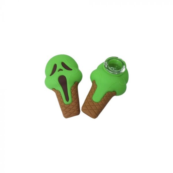 Cloud 8 Ghost Face Ice Cream Silicone Hand Pipe