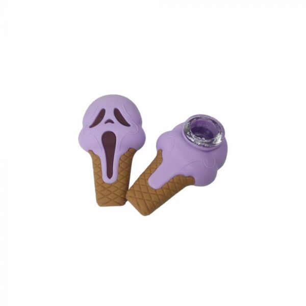 Cloud 8 Ghost Face Ice Cream Silicone Hand Pipe - Image 4