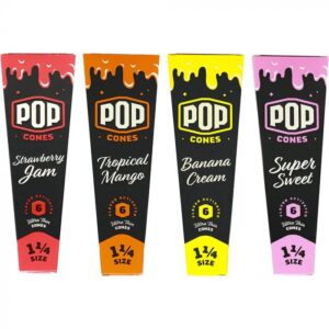 Pop Cones 1¼ Size Pre-Rolled Cones with Flavor Tip | Mixed 24 Pack