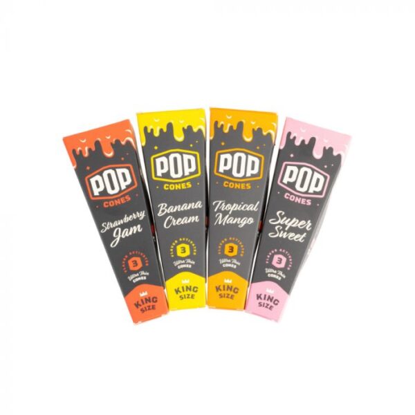 Pop Cones King Size Pre-Rolled Cones with Flavor Tip | Mixed 12 Pack - Image 2