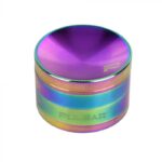 Medium 2.5 Inch Anodized Zinc Chameleon 4-Piece Grinder