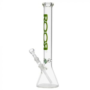 ROOR Little Sista Beaker Base 7mm Glass Ice Bong | Green Logo | 45cm