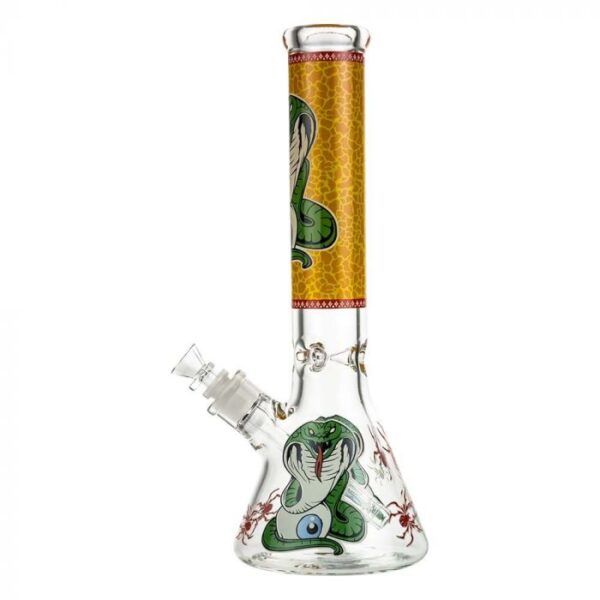 Beaker Ice Bong with Glow in the Dark Cobra Print - Image 4