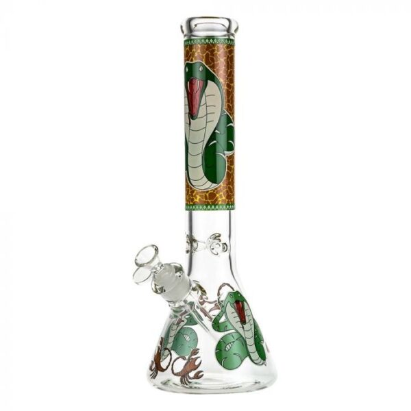 Beaker Ice Bong with Glow in the Dark Cobra Print - Image 5