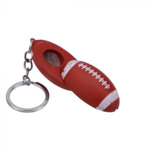 American Football Metal Hand Pipe with Key Chain