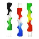 Silicone Covered Glass Chillum Pipe