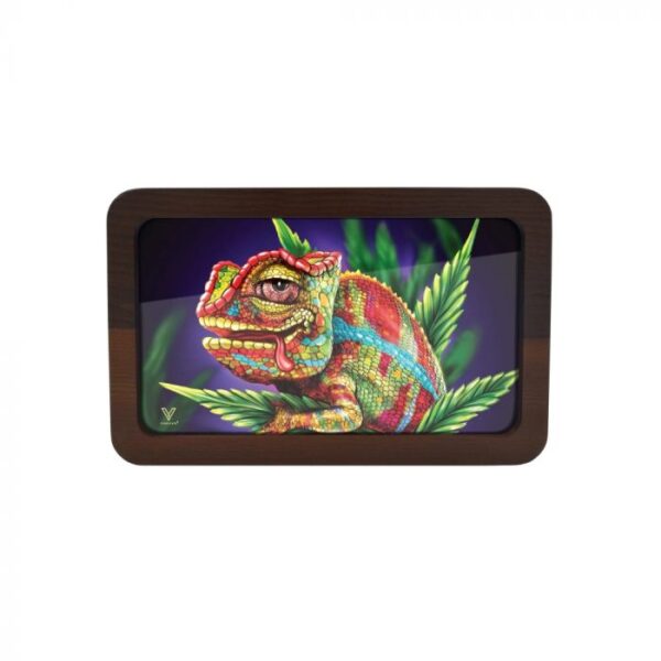 V Syndicate 3D High Def Wood Rolling Tray | Medium | Cloud 9 Chameleon